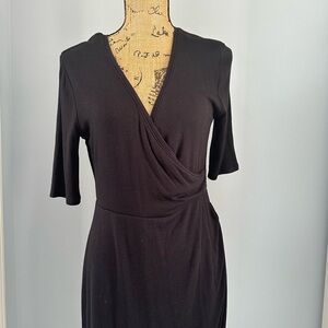 Elegant Black Wrap Dress